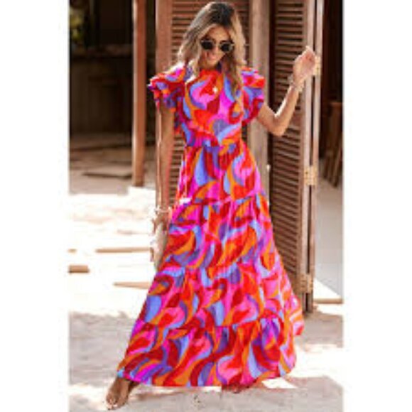 LDC71 Abstract Dress by LITTLE DAISY - Picture 1 of 1